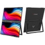 Verbatim Essentials Monitor Portátil Táctil Dual 15.6" Full HD, Doble Pantalla IPS, Negro